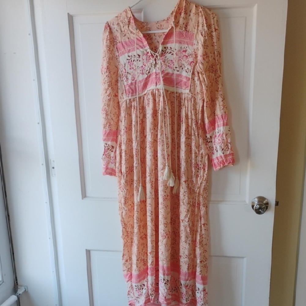 Peach And Pink Small House dress Nap Dress